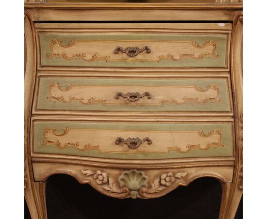 Lacquered sideboard in Venetian style from the 70s