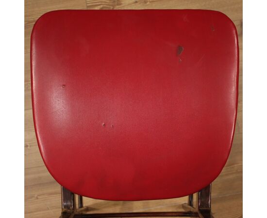 4 sedie italiane di design in finta pelle anni 70