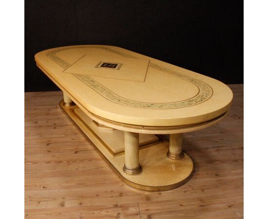 Italian conference table in exotic wood