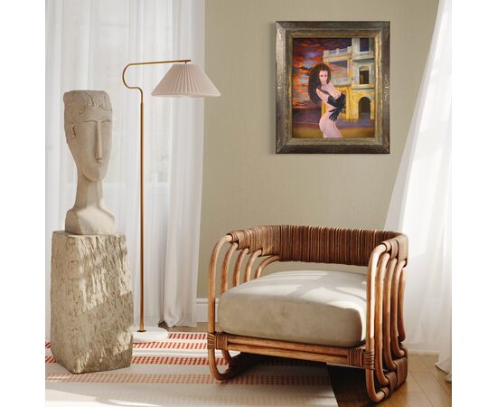 Quadro francese firmato nudo femminile