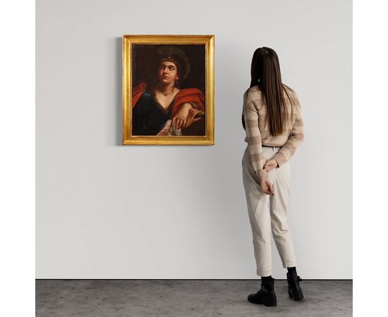 Italian mythological painting, Antique Sibyl from 17th century