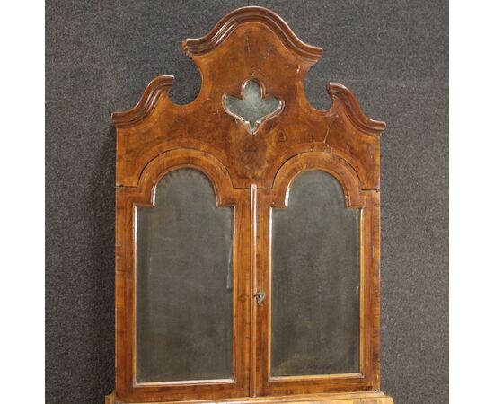 Trumeau doppio corpo veneto in legno del XX secolo