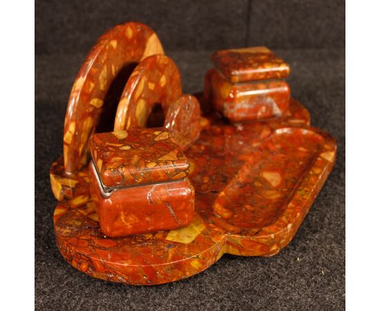 Art Deco marble inkwell