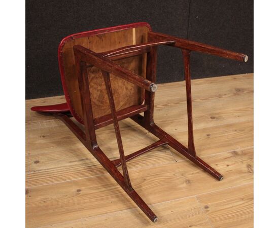 4 sedie italiane di design in finta pelle anni 70