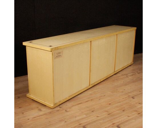 Italian sideboard in exotic wood and brass