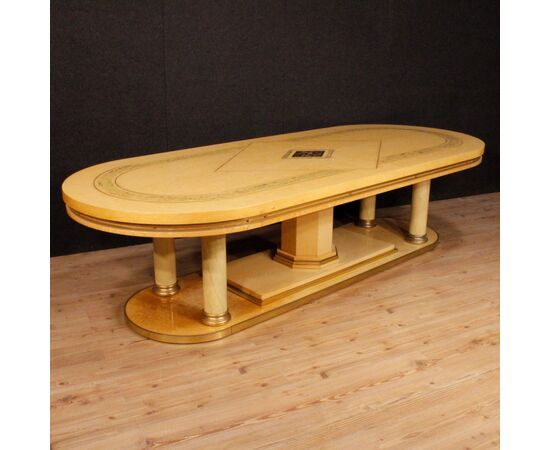 Italian conference table in exotic wood