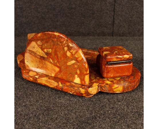 Art Deco marble inkwell