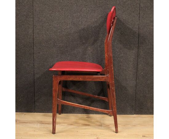 4 sedie italiane di design in finta pelle anni 70