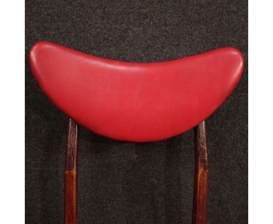 4 sedie italiane di design in finta pelle anni 70