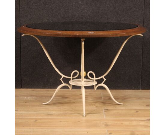 French design coffee table in painted metal from 60s