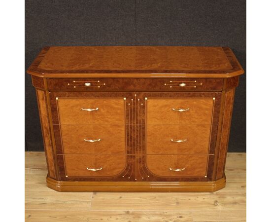 Italian chest of drawers in wood from 20th century