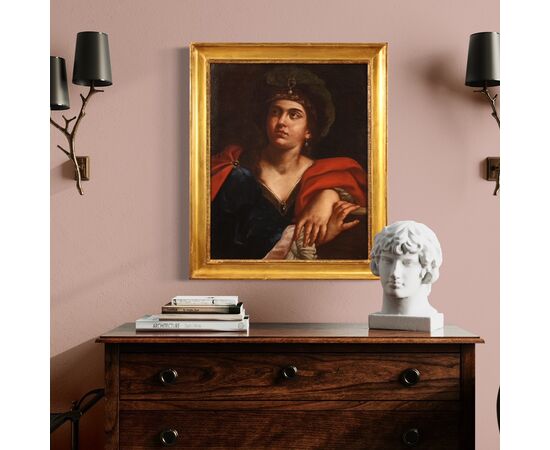 Italian mythological painting, Antique Sibyl from 17th century