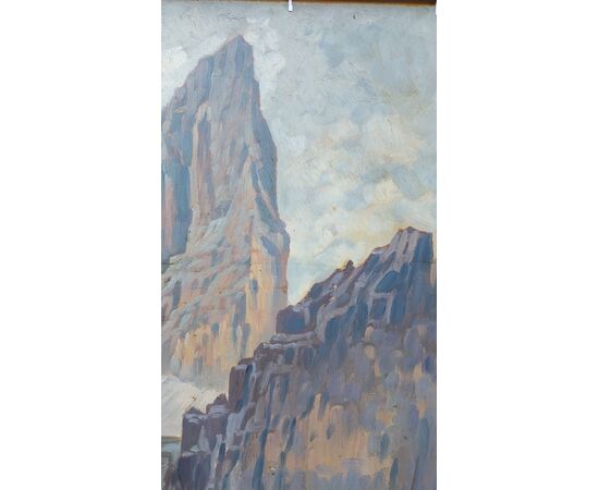 Veduta invernale  dell Sassolungo  Dolomiti