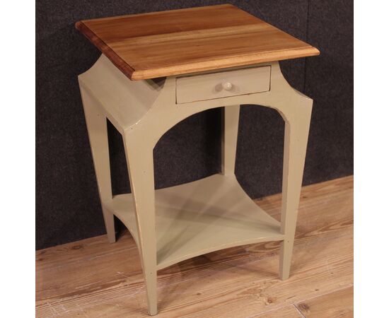 Pair of painted design bedside tables from the 80s