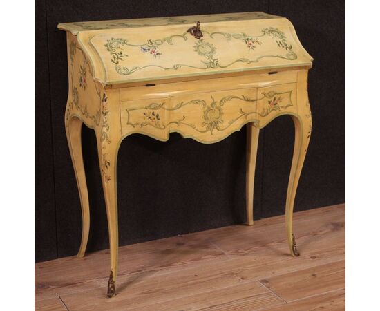 Venetian secretary desk painted in the 1960s