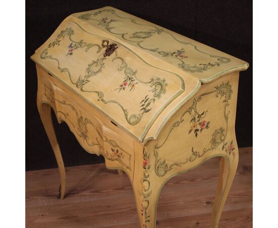 Venetian secretary desk painted in the 1960s