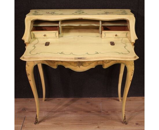 Venetian secretary desk painted in the 1960s