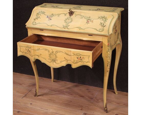 Venetian secretary desk painted in the 1960s