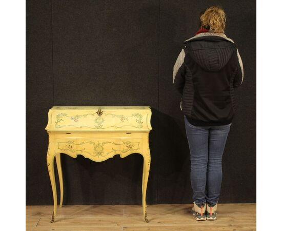 Venetian secretary desk painted in the 1960s