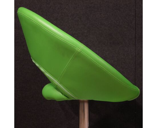 Pair of 80s green modern armchairs