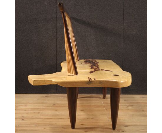 Divano di design in legno in stile George Nakashima