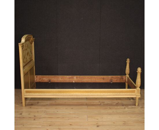 Pair of Louis XVI style beds in lacquered wood from the 20th century