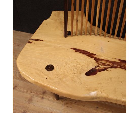 Divano di design in legno in stile George Nakashima