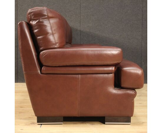 Grande divano italiano in pelle