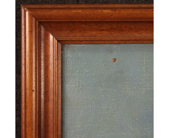 Religious painting oil on canvas Saint Roch from the 20th century