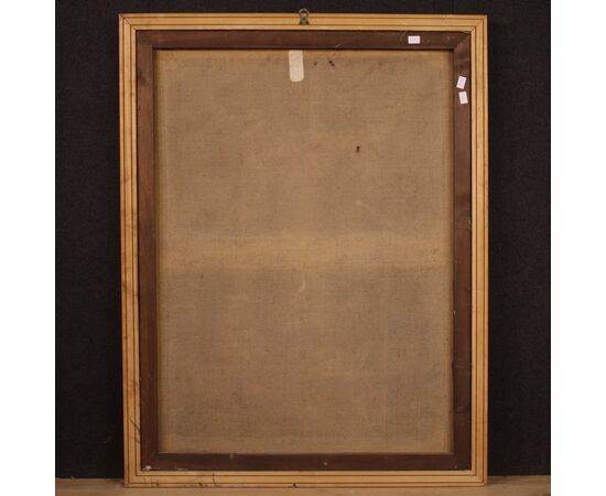 Religious painting oil on canvas Saint Roch from the 20th century