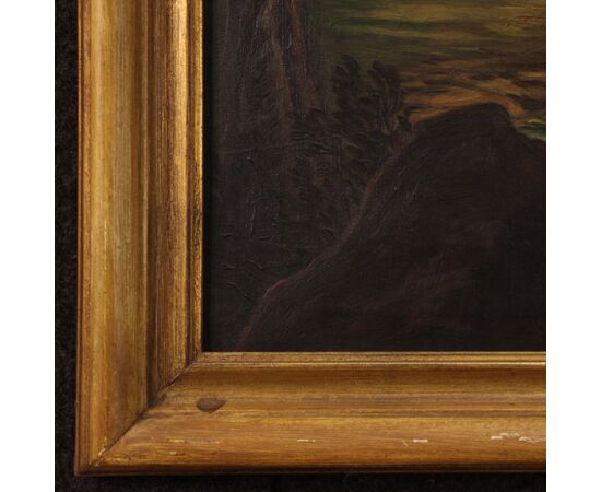 Dipinto olio su tela paesaggio italiano