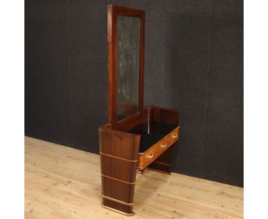Italian wood design cheval mirror from 70s