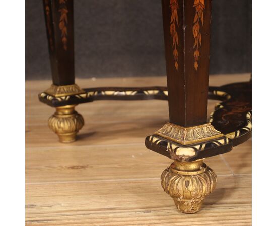 Inlaid roll-top bureau in Napoleon III style