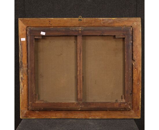 Italian antique painting cherub games from the 17th century