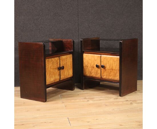 Pair of Art Deco style bedside tables