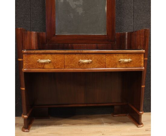 Italian wood design cheval mirror from 70s