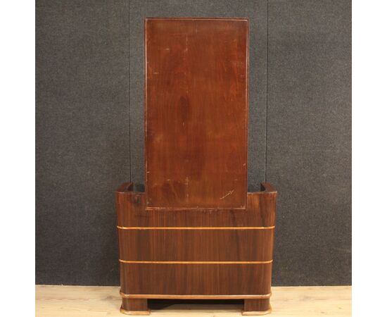 Italian wood design cheval mirror from 70s