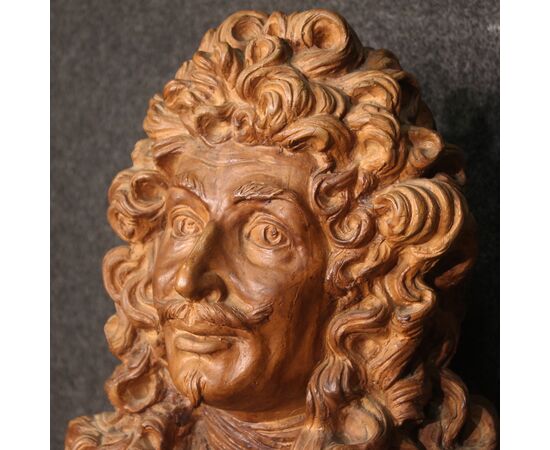 Grande scultura francese in terracotta