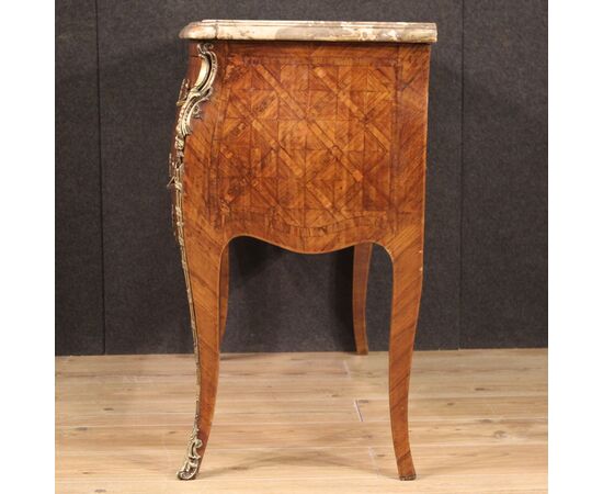 French inlaid Louis XV style chest of drawers from 20th century