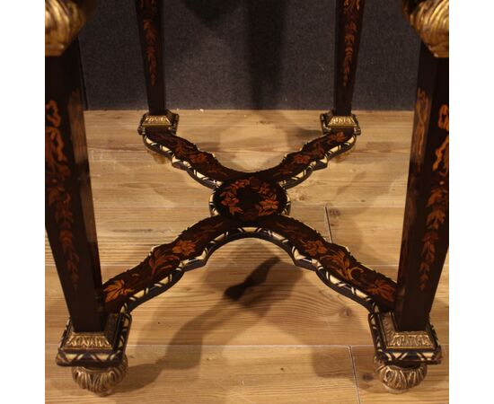 Inlaid roll-top bureau in Napoleon III style