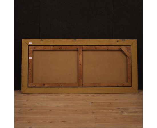 Dipinto italiano scena popolare firmato Mattia Traverso