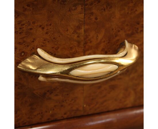 Italian wood design cheval mirror from 70s