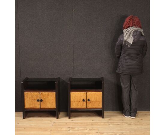 Pair of Art Deco style bedside tables