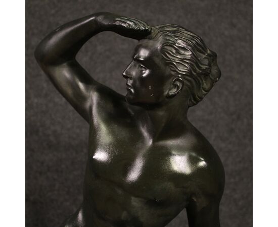 Scultura francese in gesso raffigurante Marinario