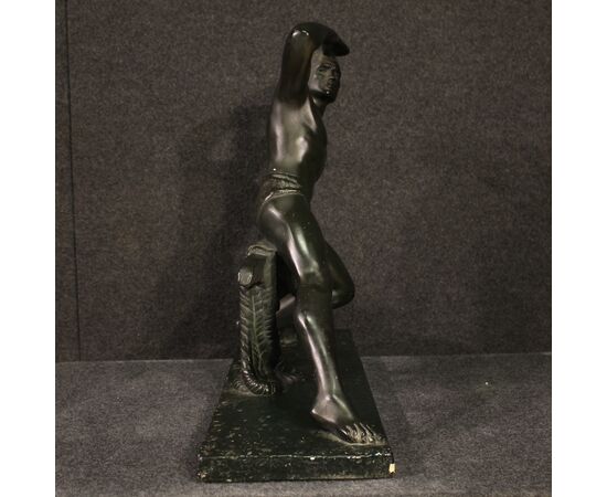 Scultura francese in gesso raffigurante Marinario