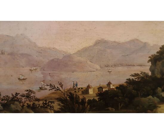 PAIR OF SMALL LANDSCAPE PAINTINGS ROMAN SCHOOL MID-18TH CENTURY