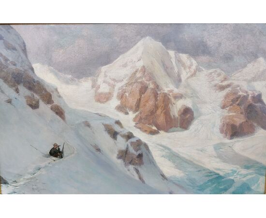 Veduta invernale al gran Zebru