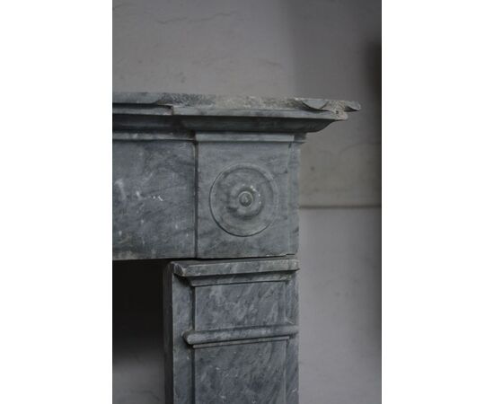 Fireplace in marble bardiglio