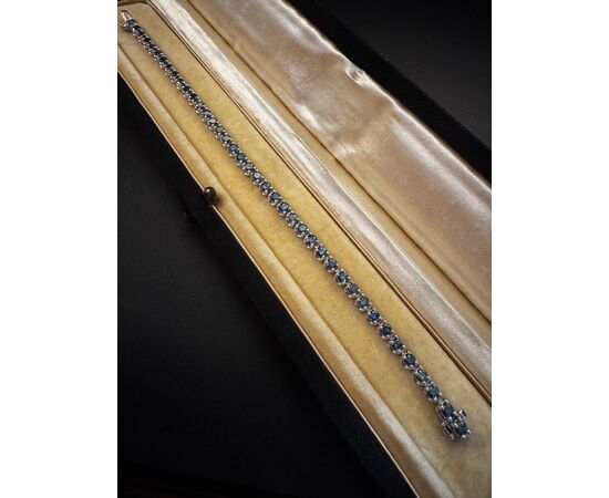 Bracciale  tennis  con  Diamanti   BLU