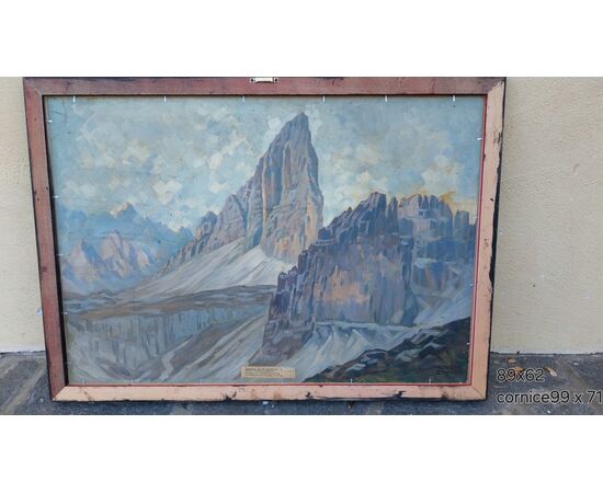 Winter view of Sassolungo, Dolomites